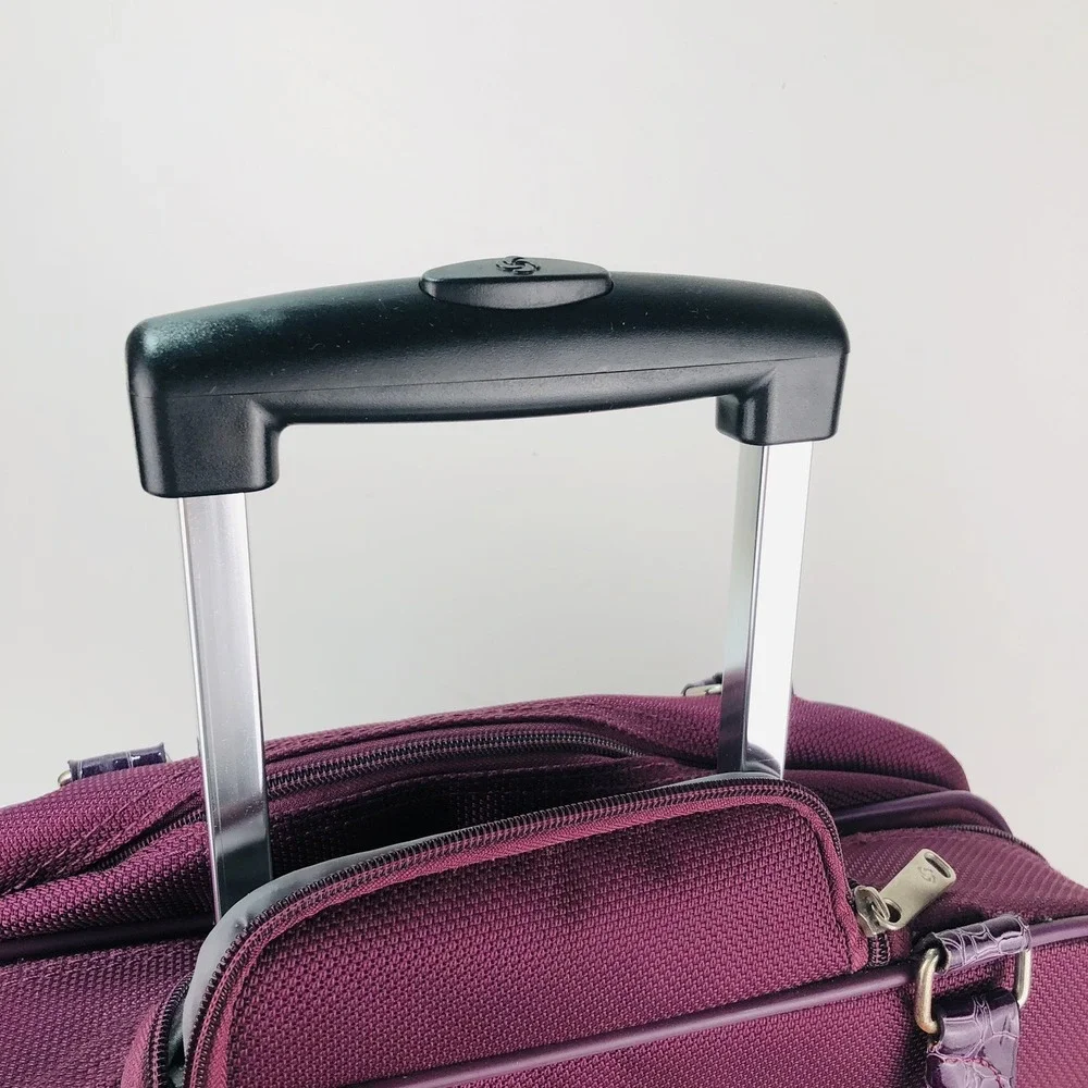 Samsonite Silhouette Carry-On Suitcase Purple 2-Wheel Under Seat Luggage